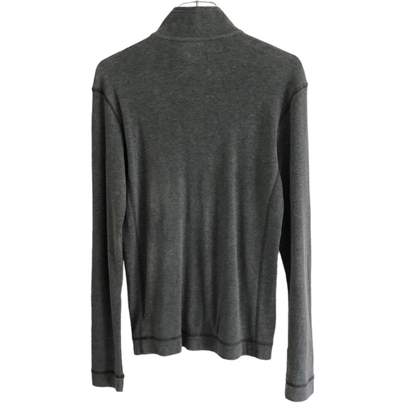 Toad&Co Pacer Slim Long Sleeve Quarter Zip Gray Base Layer Medium - Picture 6 of 7